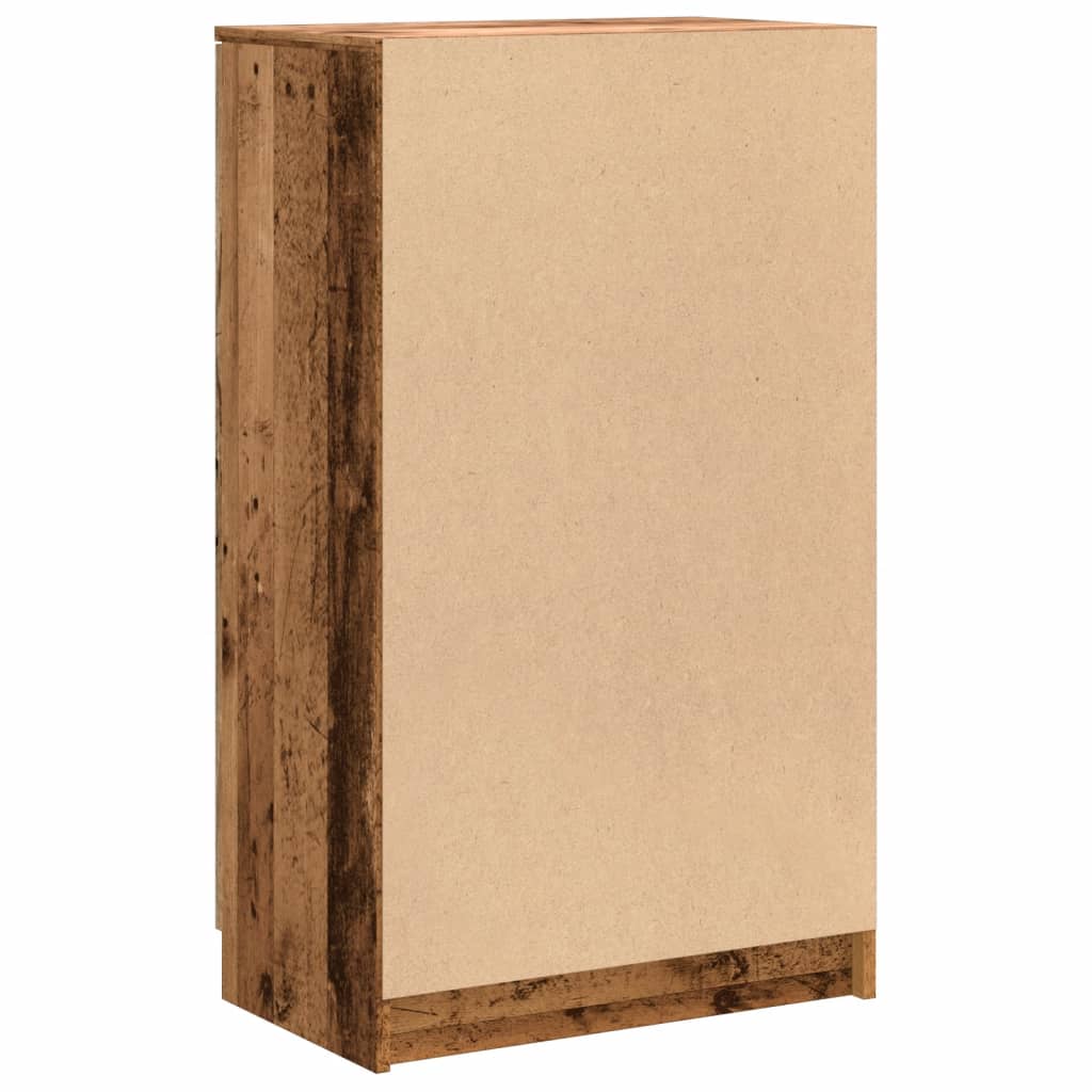 Schuhschrank -Optik 59X35X100,5 Cm Holzwerkstoff Altholz