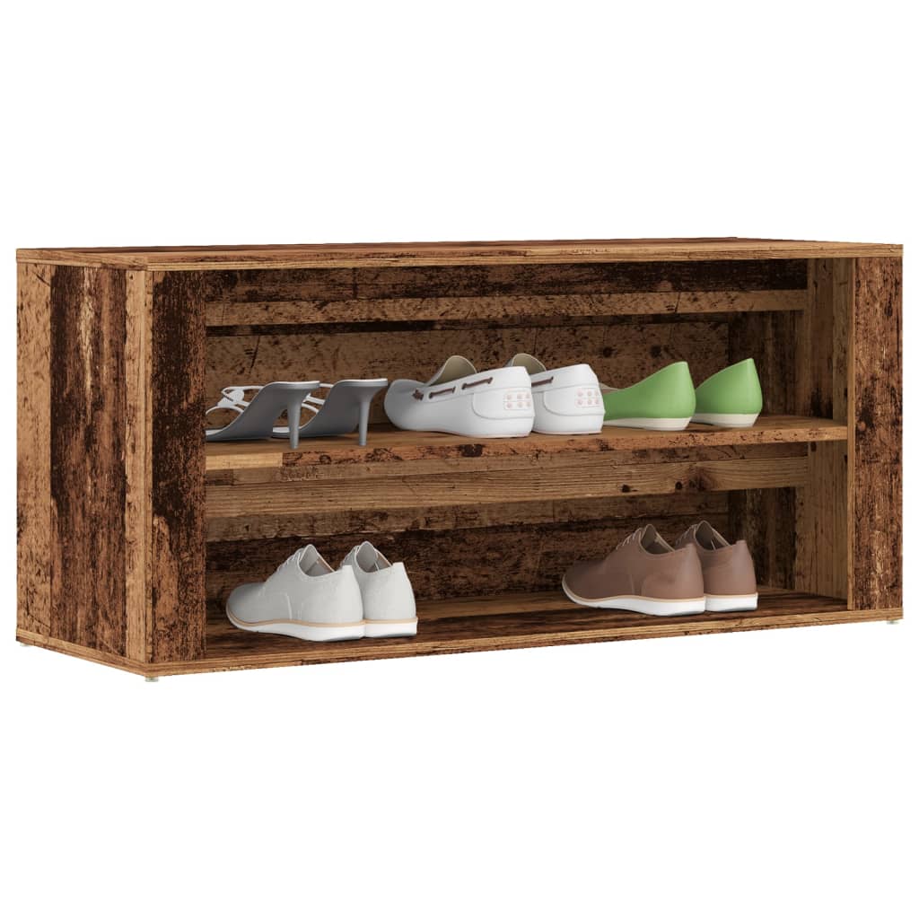 Schuhbank -Optik 100X35X45 Cm Holzwerkstoff Altholz