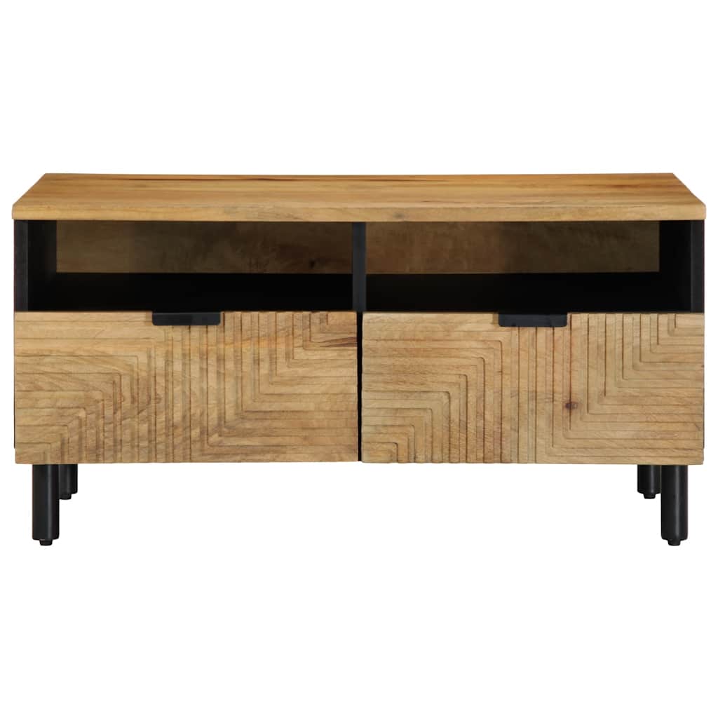 Couchtisch Braun 80X54X40 Cm Massivholz Mango