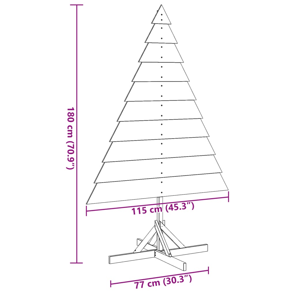Weihnachtsbaum Zum Schmücken Massivholz Räuchereiche