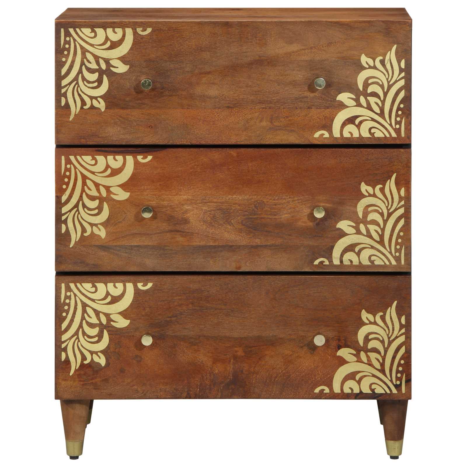 Sideboard Braun 60 X 33 X 75 Cm Massivholz Mango