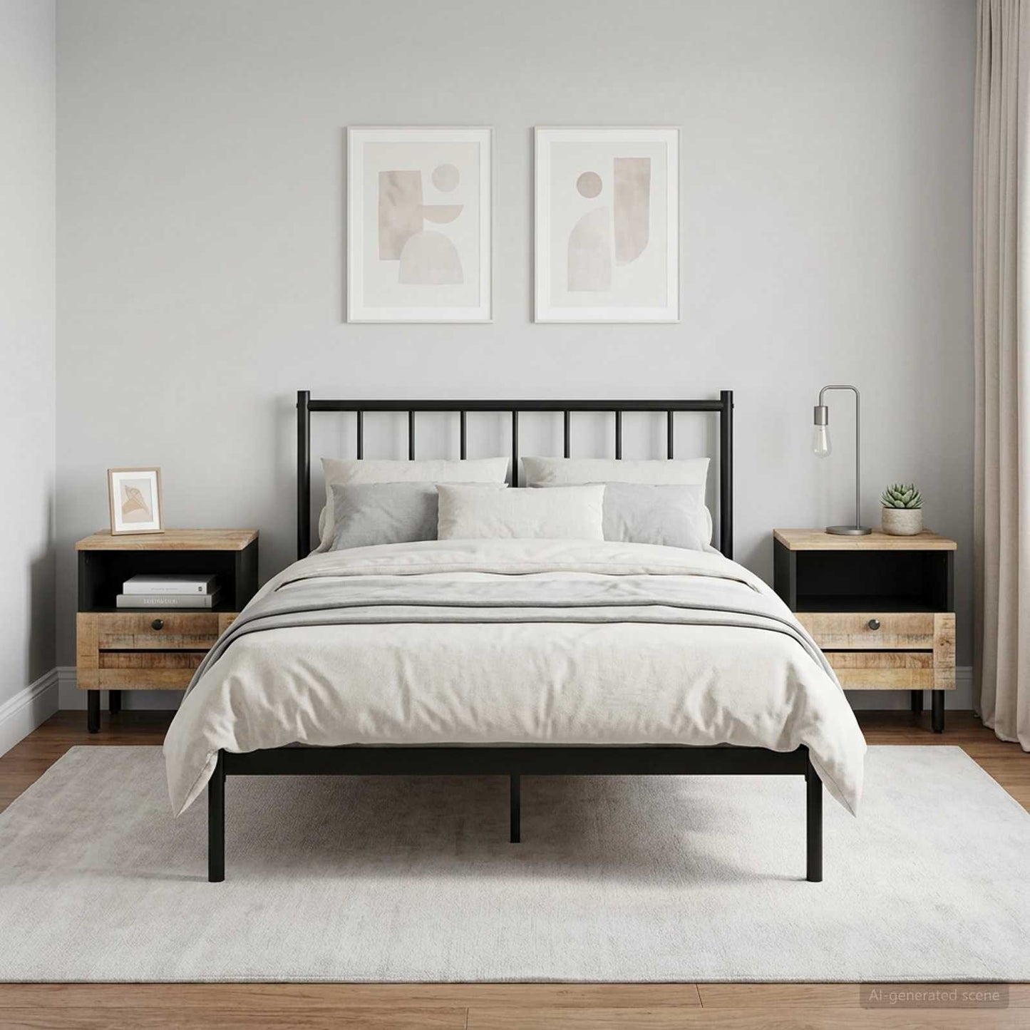 Nachttisch 2 Pcs Braun 40 X 33 X 46 Cm Massivholz Mango