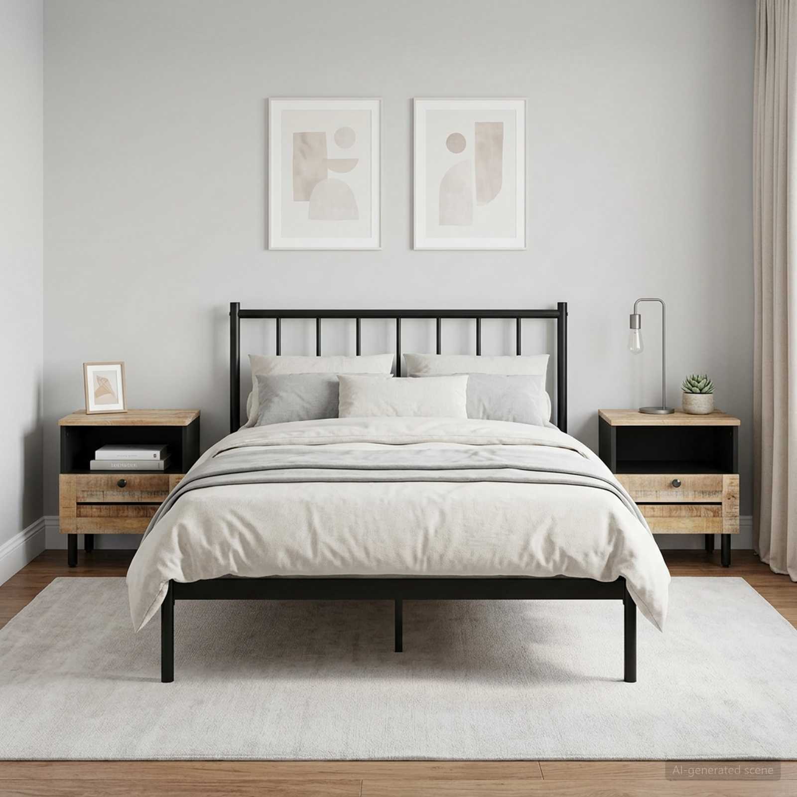 Nachttisch 2 Pcs Braun 40 X 33 X 46 Cm Massivholz Mango