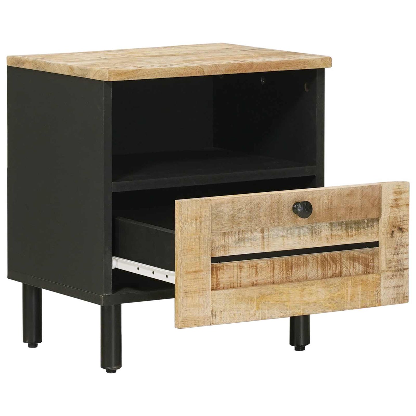 Nachttisch 2 Pcs Braun 40 X 33 X 46 Cm Massivholz Mango
