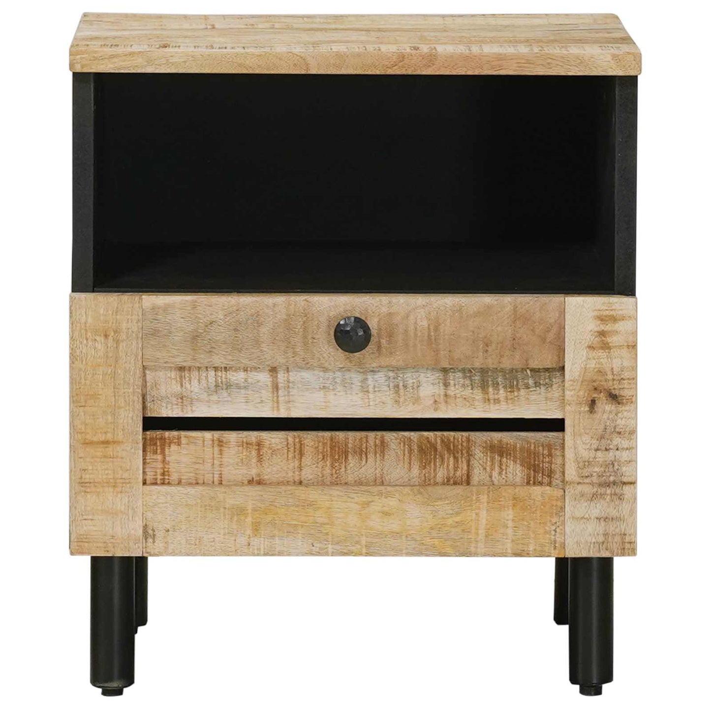 Nachttisch 2 Pcs Braun 40 X 33 X 46 Cm Massivholz Mango