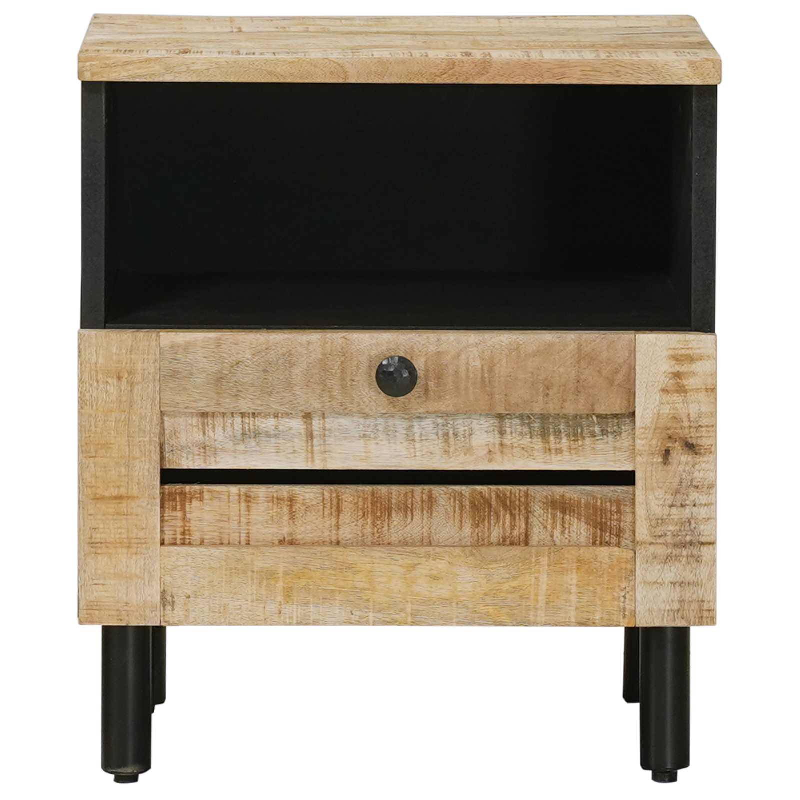 Nachttisch 2 Pcs Braun 40 X 33 X 46 Cm Massivholz Mango