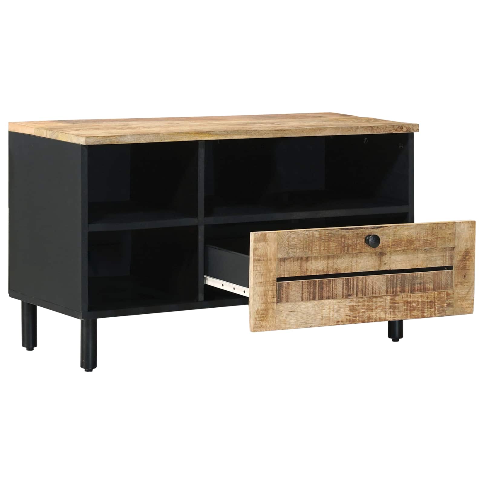 Stauraumschränke Braun 80 X 33,5 X 46 Cm Massivholz Mango