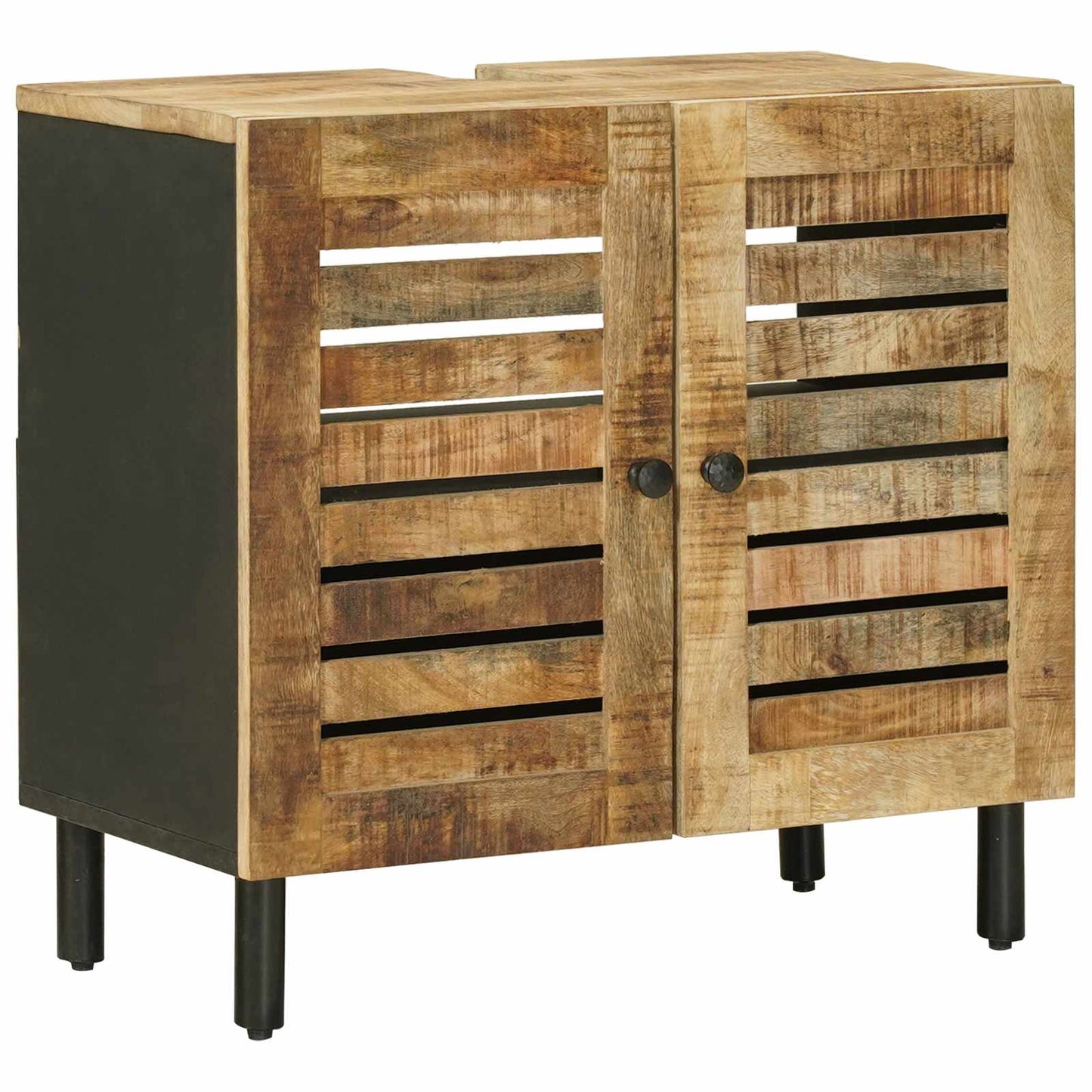 Waschbeckenunterschrank Braun Und Schwarz 62 X 33 X 58 Cm