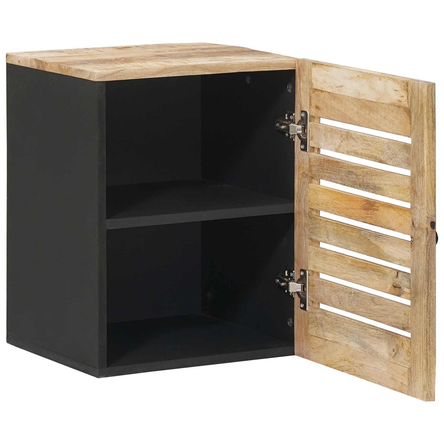 Hängeschrank Mit Speicher Braun Und Schwarz 38 X 33,5 X 48 Cm