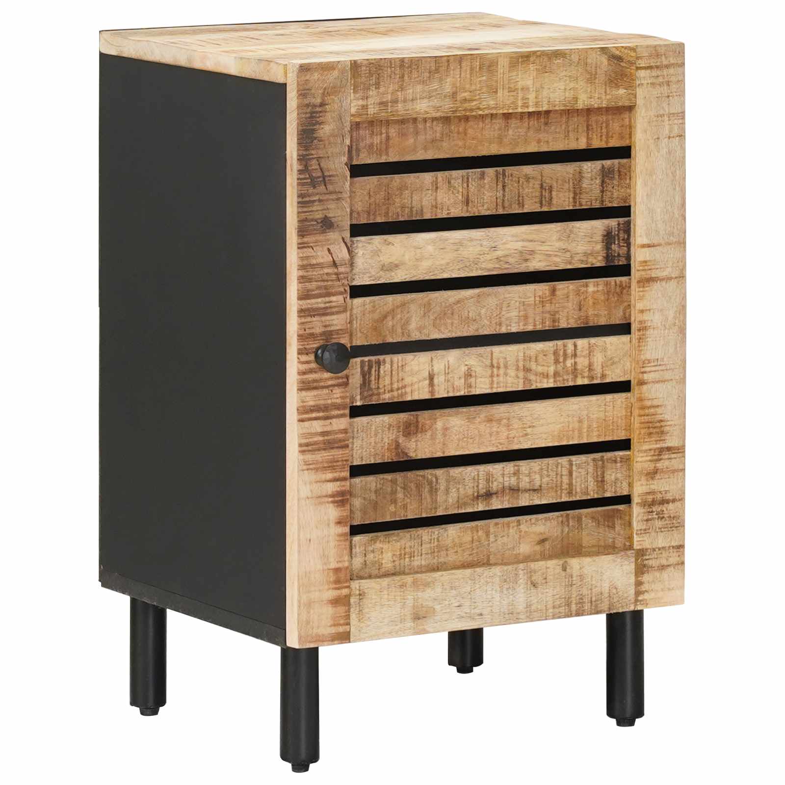 Badezimmerschrank Mit Tür Braun Und Schwarz 38 X 33,5 X 58 Cm