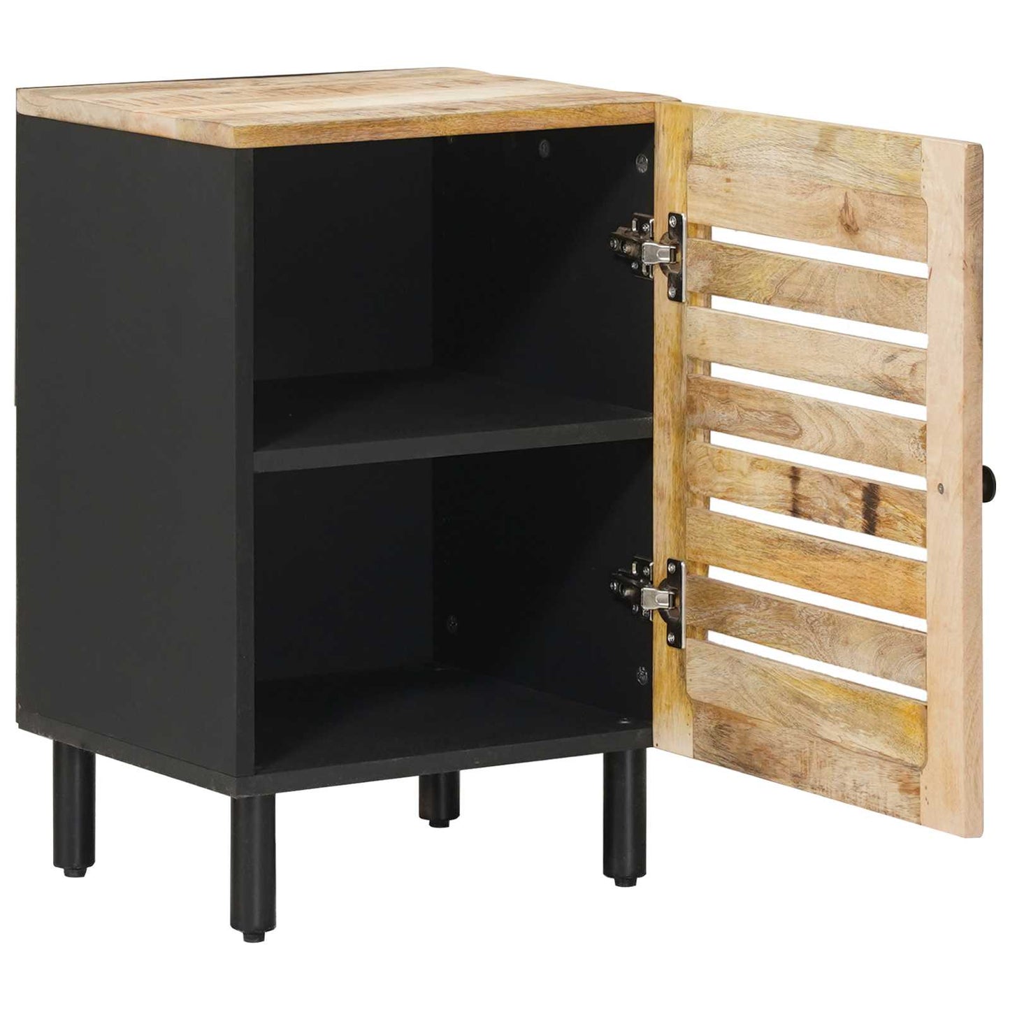 Badezimmerschrank Mit Tür Braun Und Schwarz 38 X 33,5 X 58 Cm