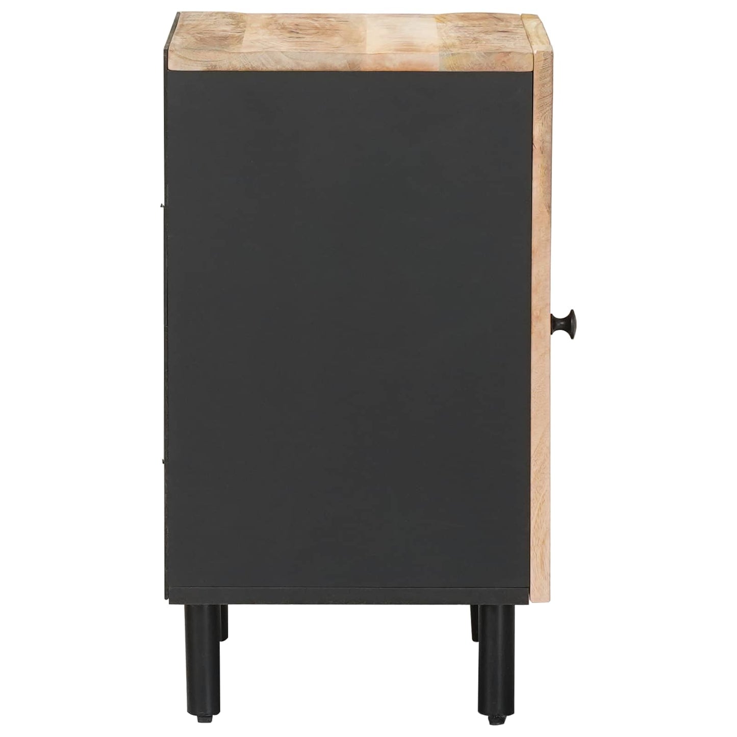 Badezimmerschrank Mit Tür Braun Und Schwarz 38 X 33,5 X 58 Cm