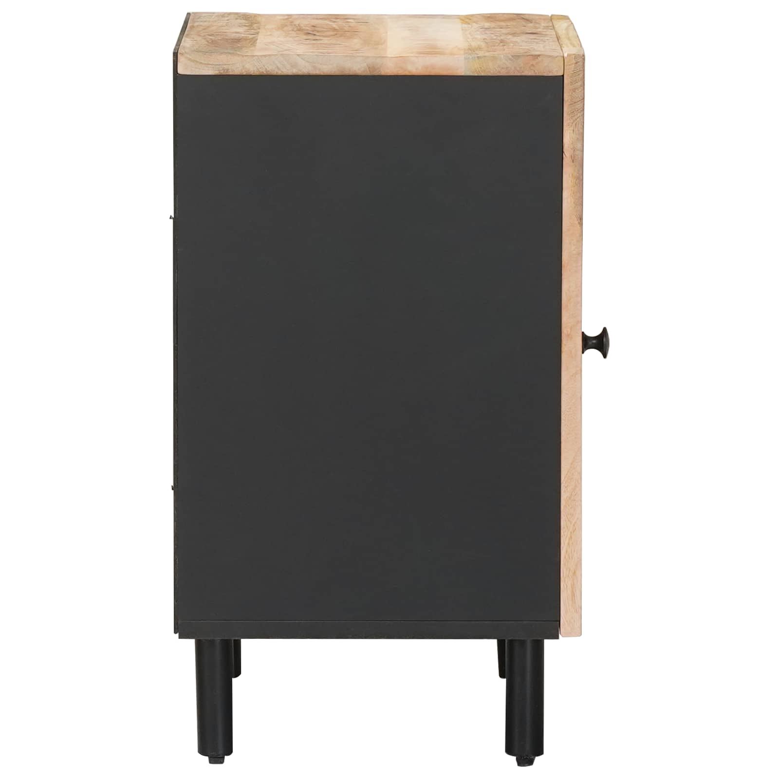 Badezimmerschrank Mit Tür Braun Und Schwarz 38 X 33,5 X 58 Cm