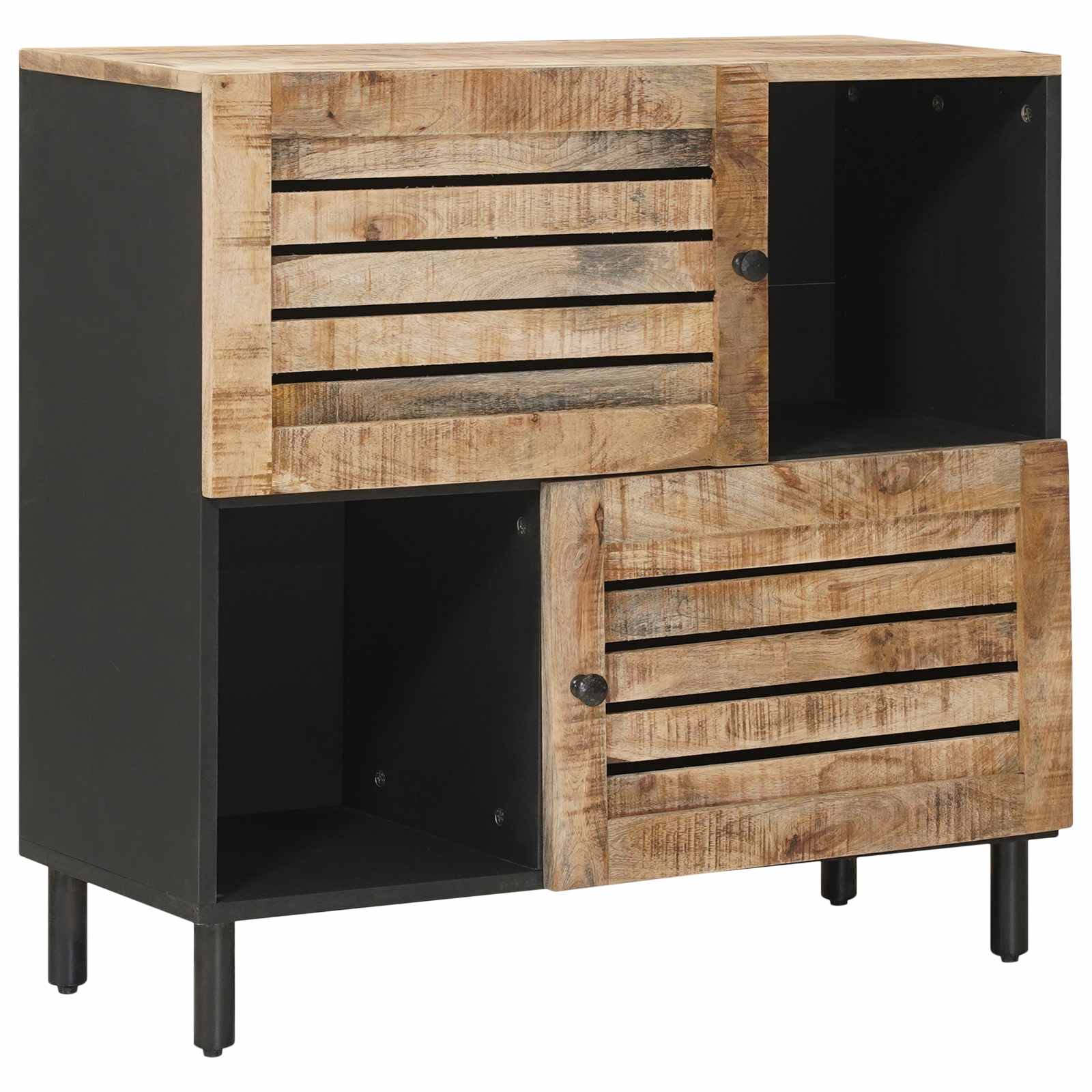 Stauraumschränke Braun 80 X 33,5 X 75 Cm Massivholz Mango