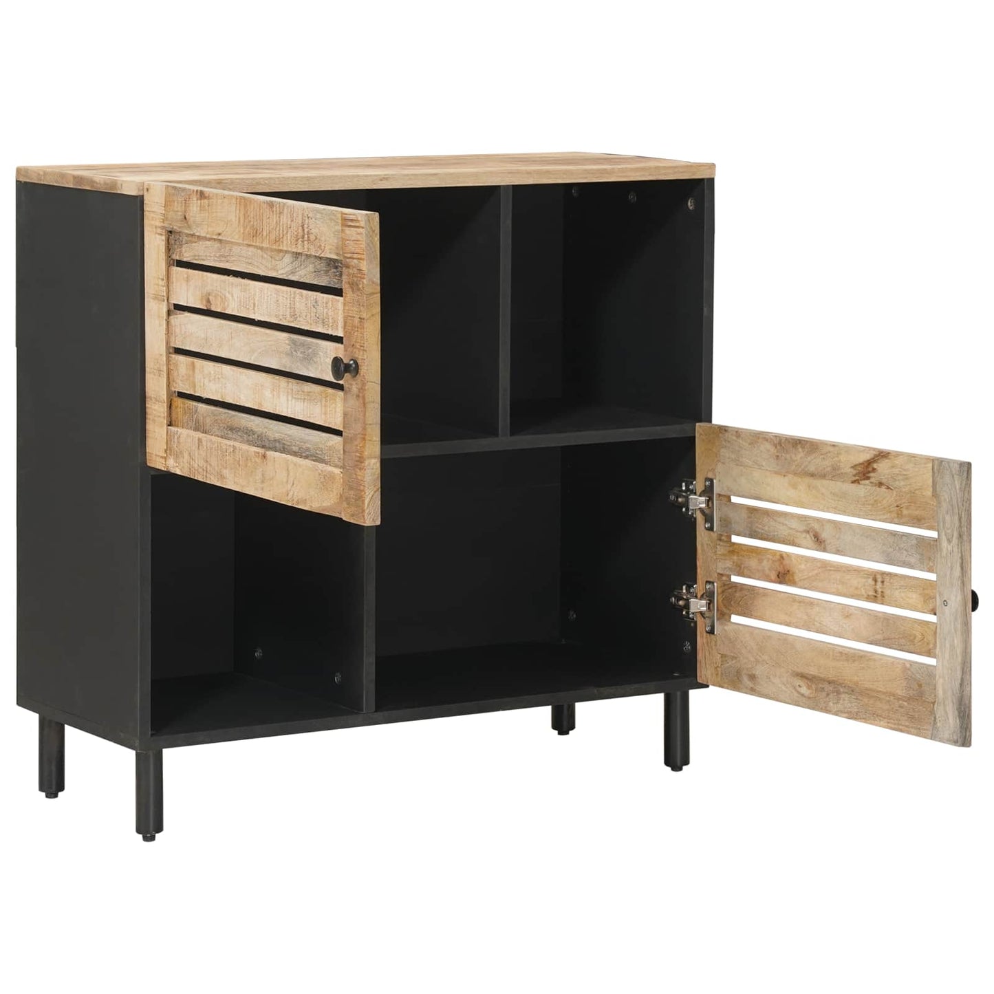 Stauraumschränke Braun 80 X 33,5 X 75 Cm Massivholz Mango