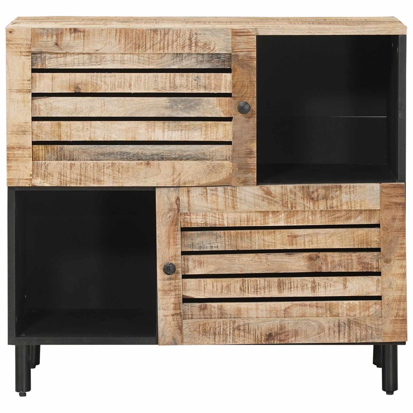 Stauraumschränke Braun 80 X 33,5 X 75 Cm Massivholz Mango