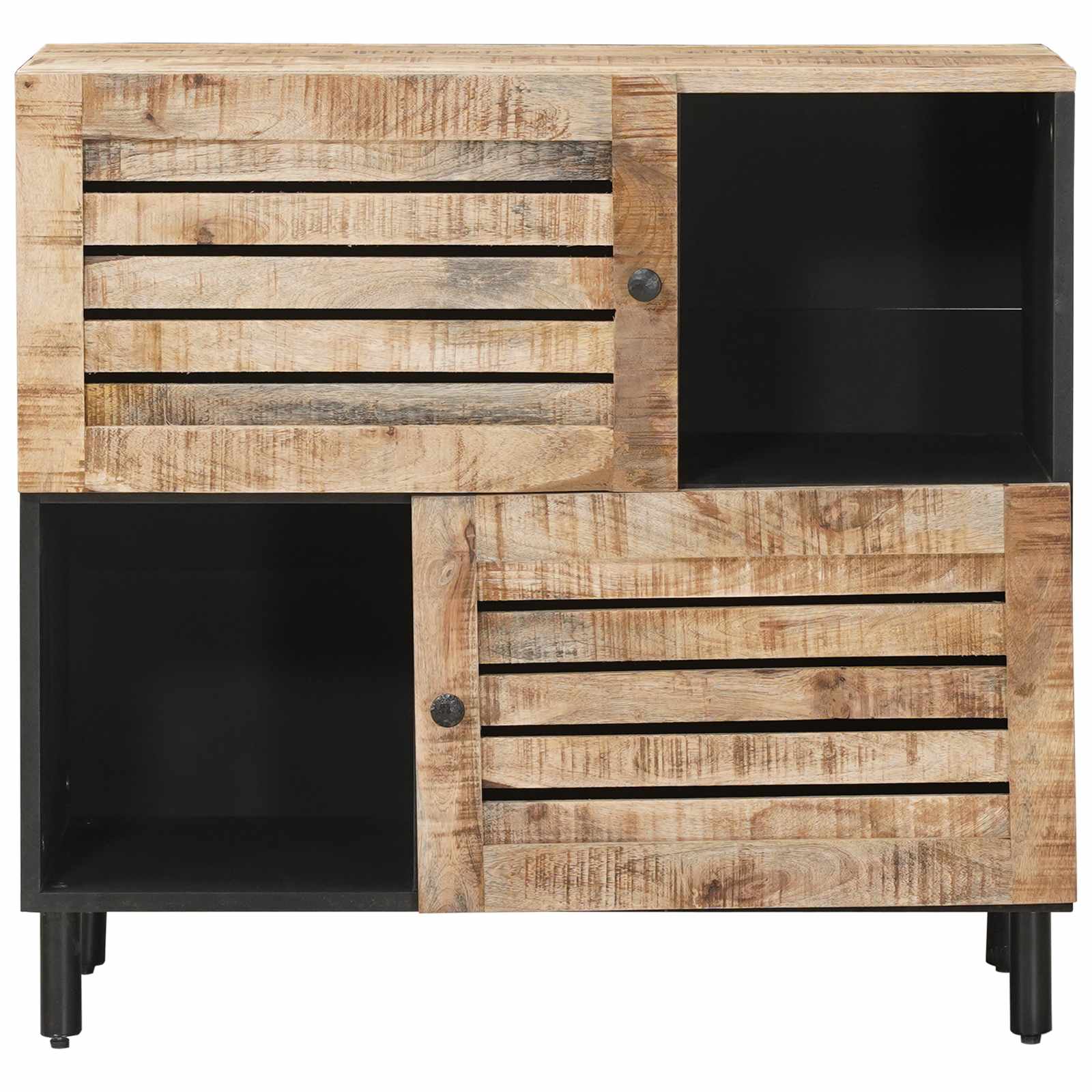 Stauraumschränke Braun 80 X 33,5 X 75 Cm Massivholz Mango