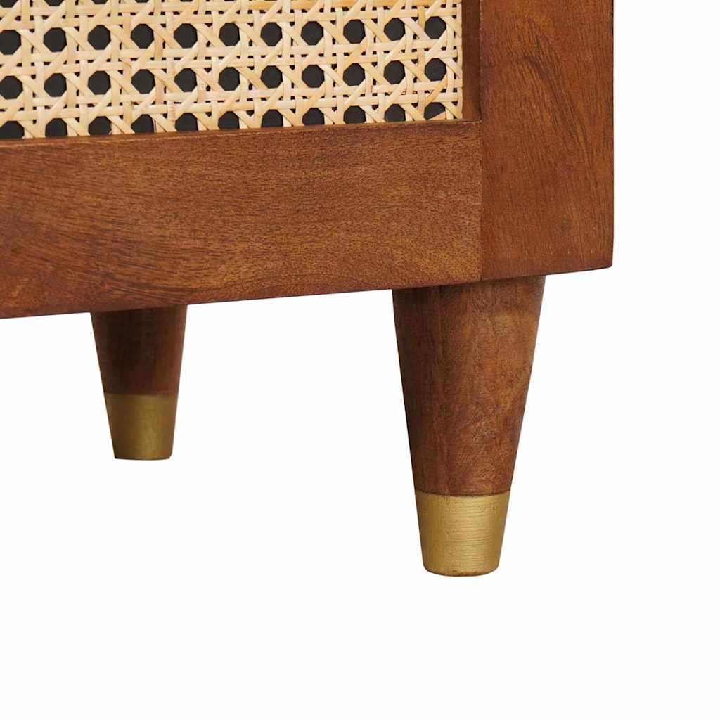 Nachttisch 2 Pcs Braun 40 X 33,5 X 46 Cm Massivholz Akazie