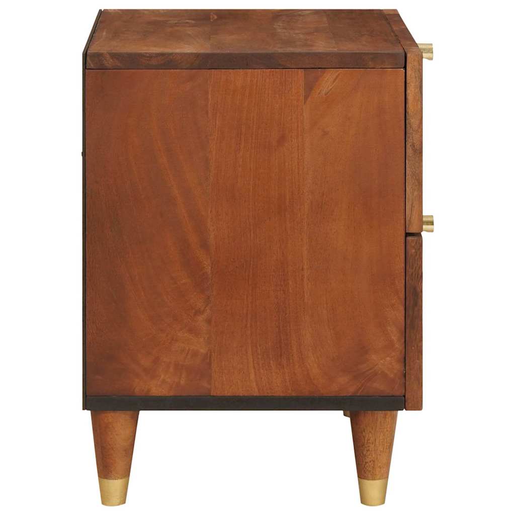 Nachttisch 2 Pcs Braun 40 X 33,5 X 46 Cm Massivholz Akazie