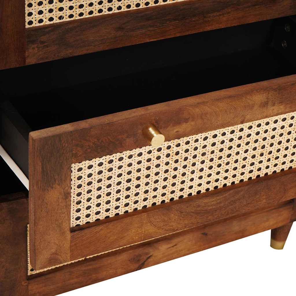 Sideboard Braun 60 X 33 X 75 Cm Massivholz Mango