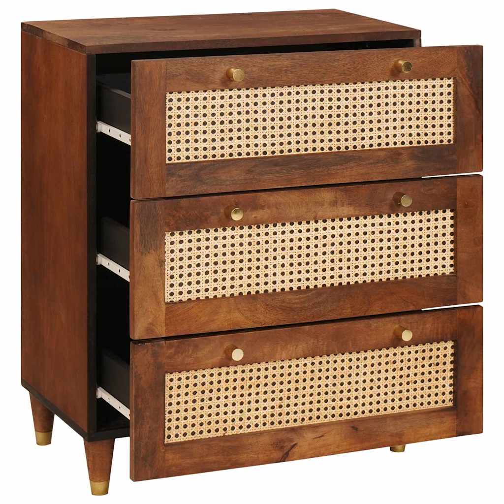 Sideboard Braun 60 X 33 X 75 Cm Massivholz Mango