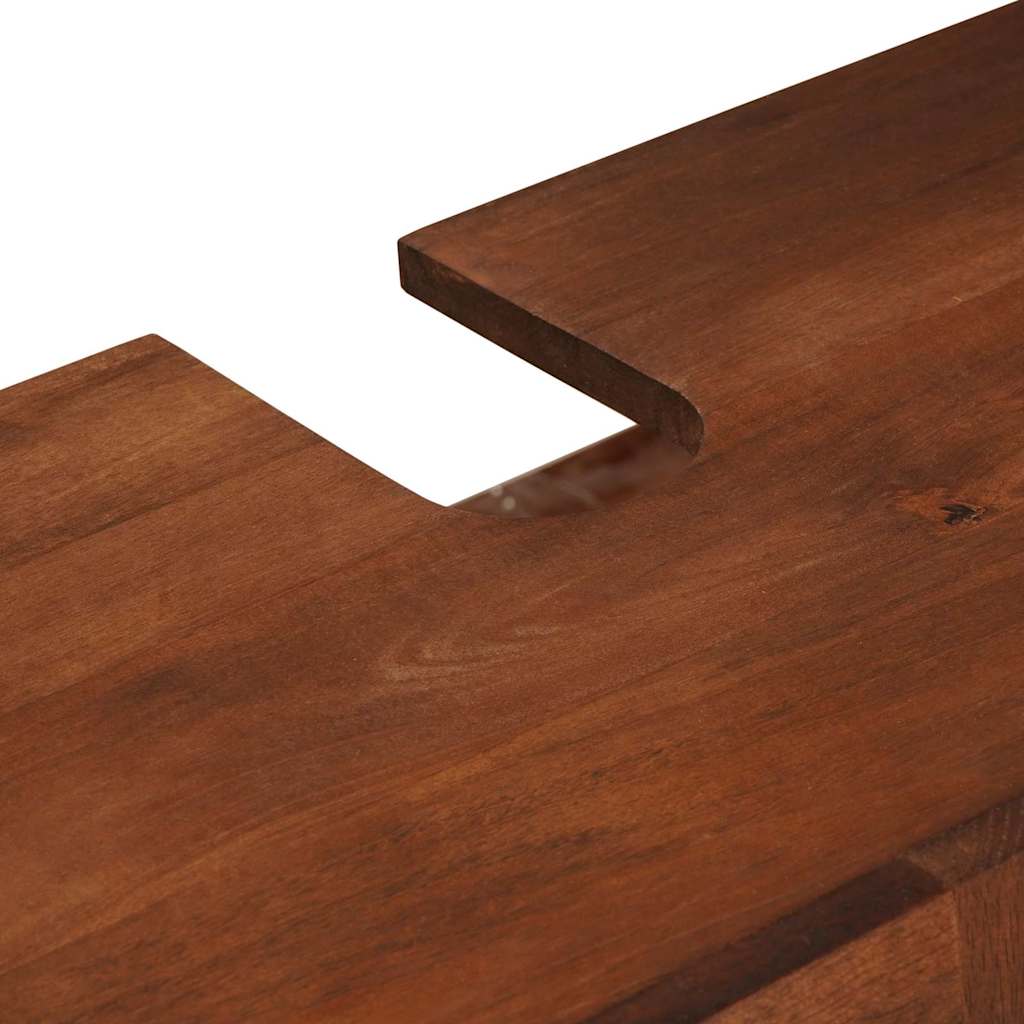 Waschbeckenunterschrank Braun 62 X 33 X 58 Cm Holzwerkstoff
