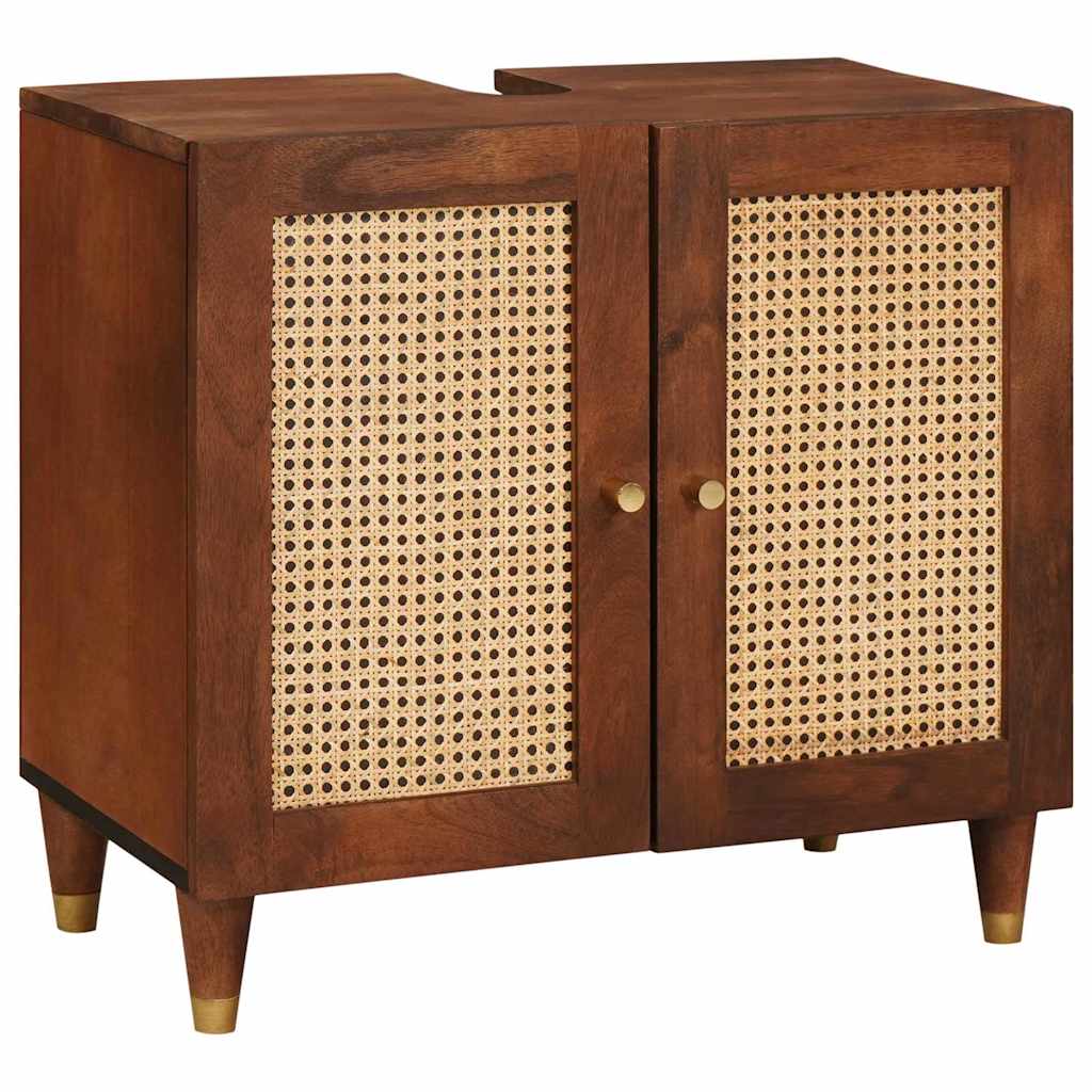 Waschbeckenunterschrank Braun 62 X 33 X 58 Cm Holzwerkstoff