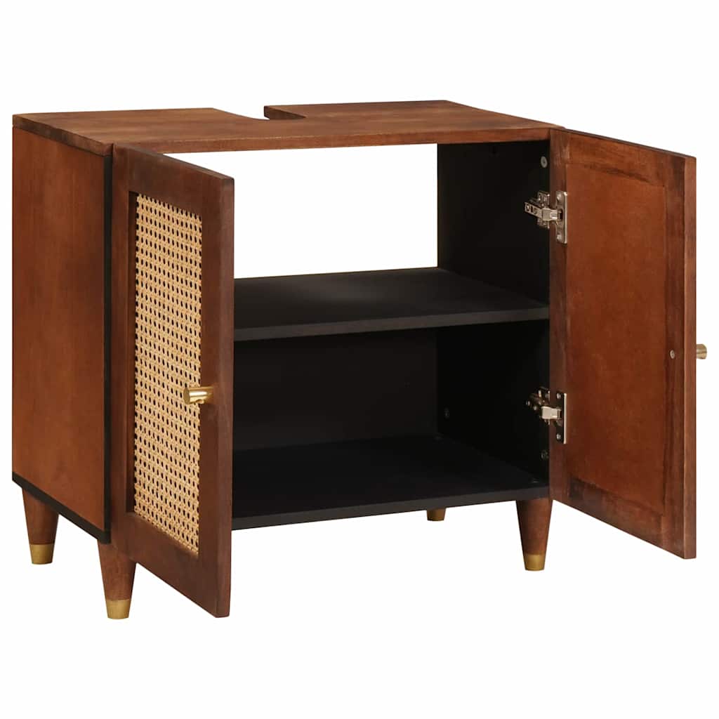 Waschbeckenunterschrank Braun 62 X 33 X 58 Cm Holzwerkstoff