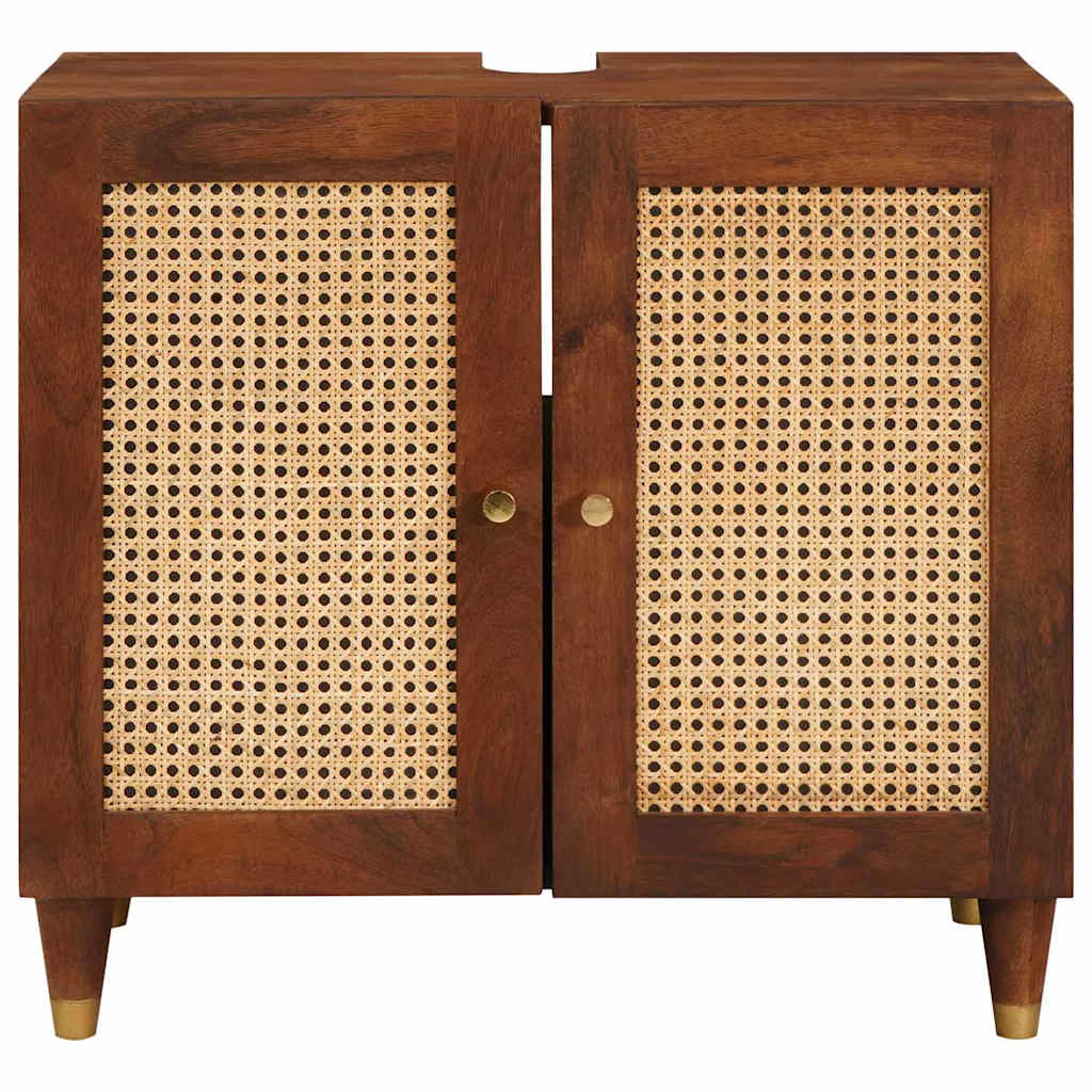 Waschbeckenunterschrank Braun 62 X 33 X 58 Cm Holzwerkstoff