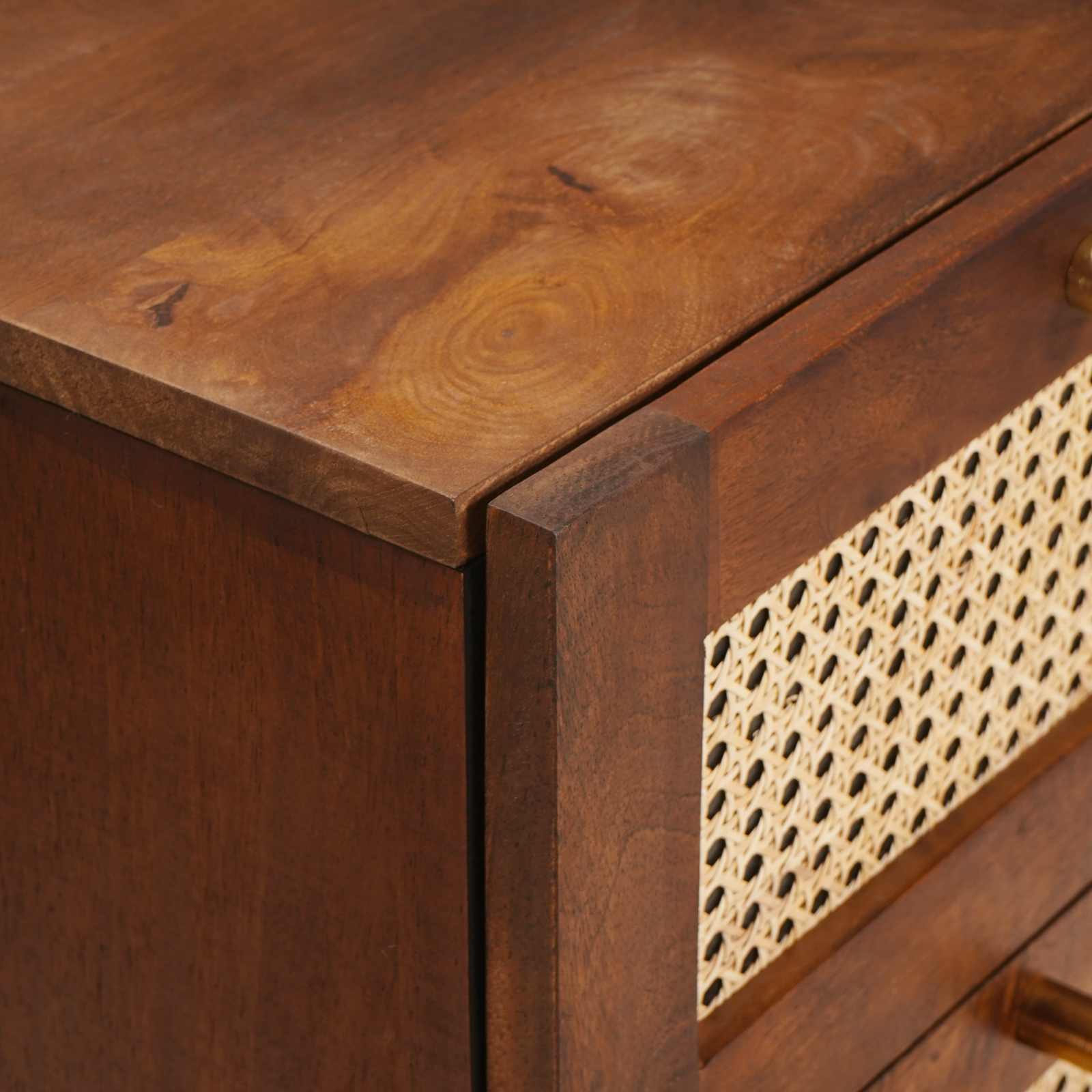 Sideboard Braun 40 X 33,5 X 75 Cm Massivholz Mango