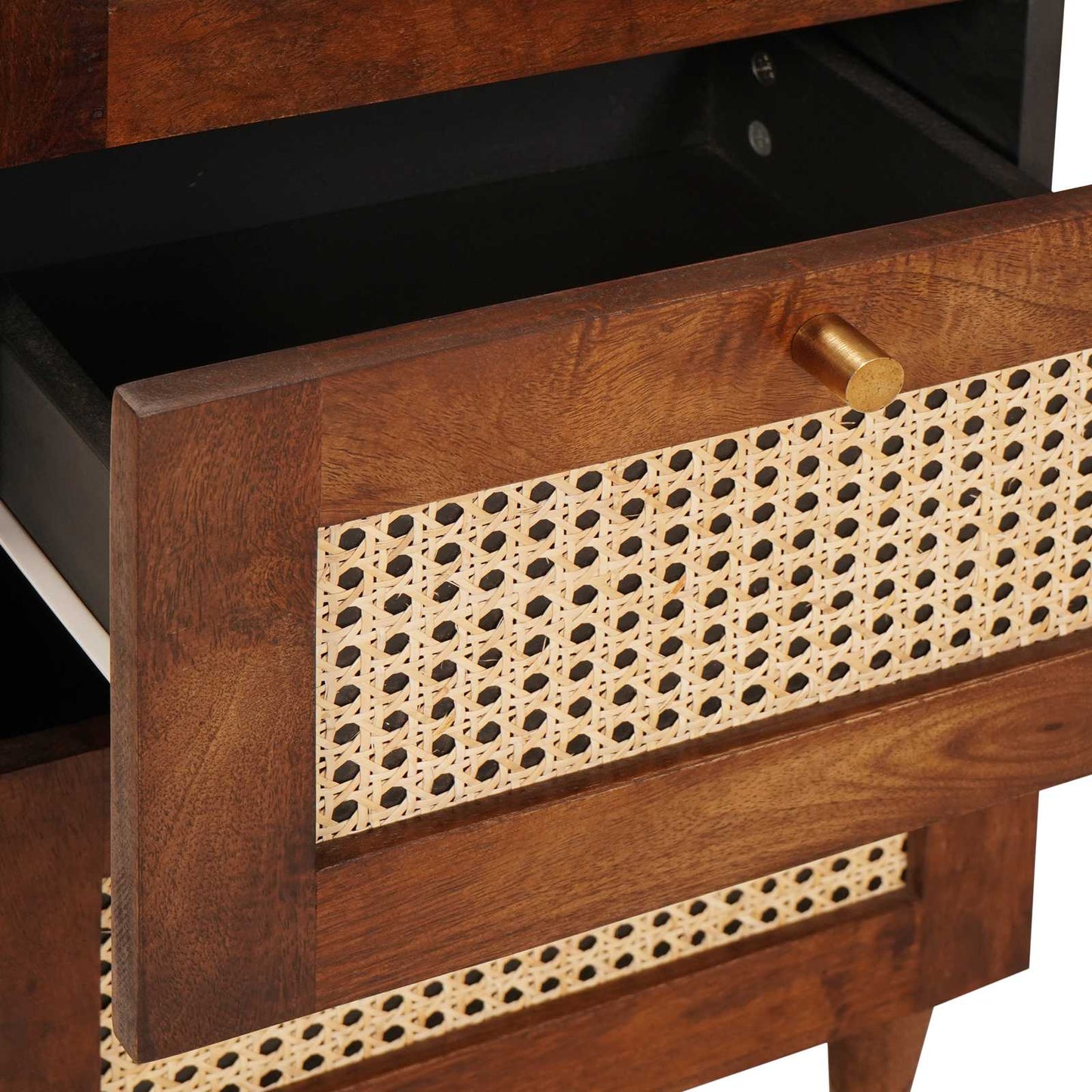 Sideboard Braun 40 X 33,5 X 75 Cm Massivholz Mango