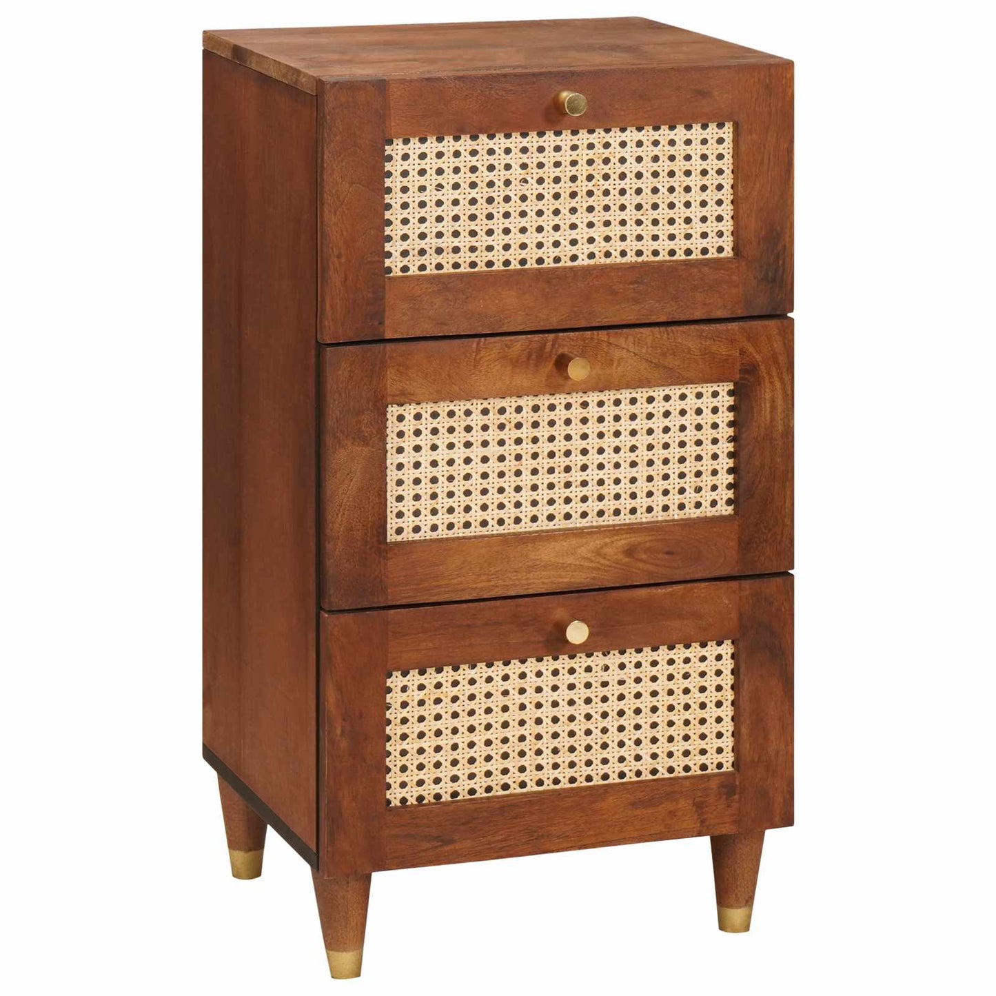 Sideboard Braun 40 X 33,5 X 75 Cm Massivholz Mango