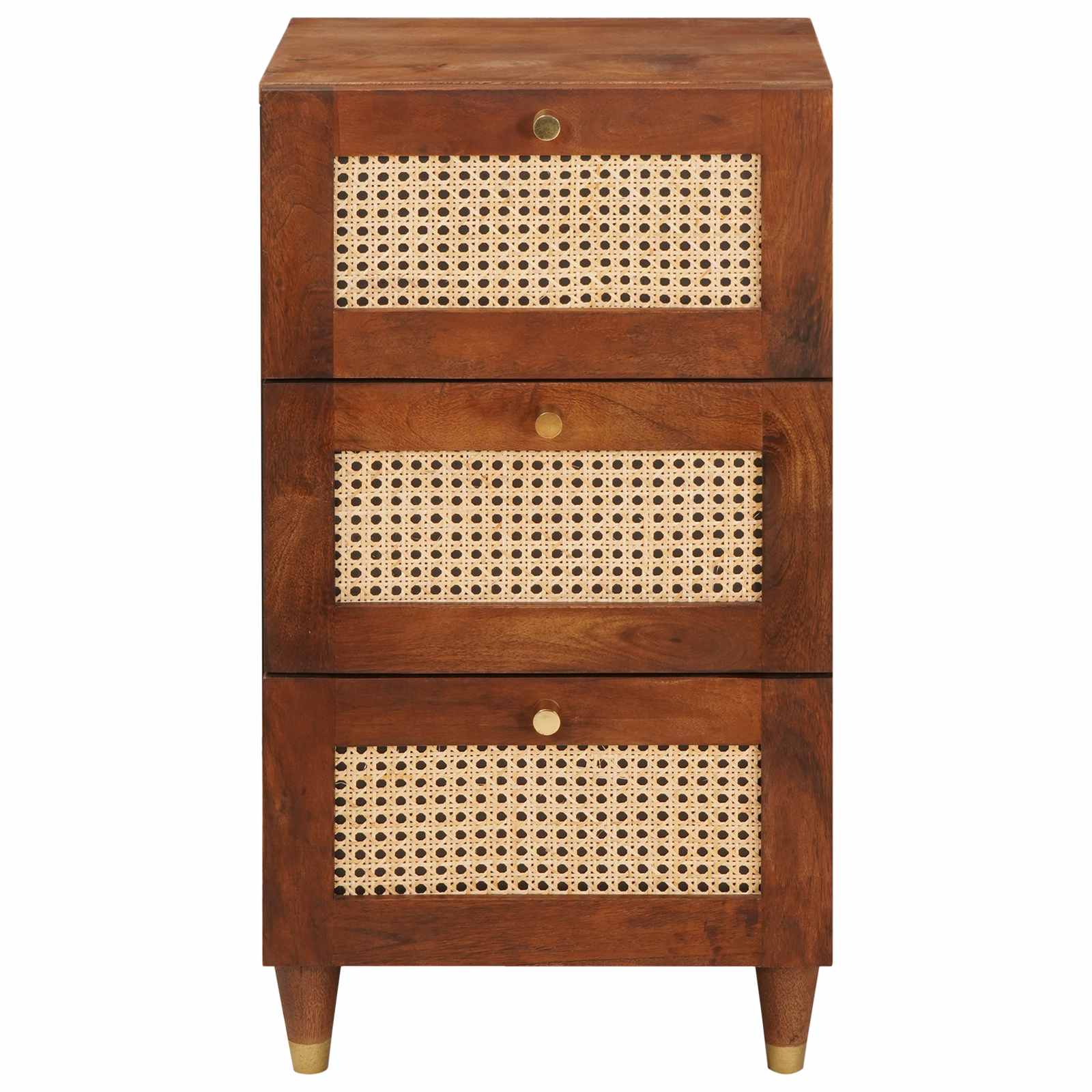 Sideboard Braun 40 X 33,5 X 75 Cm Massivholz Mango