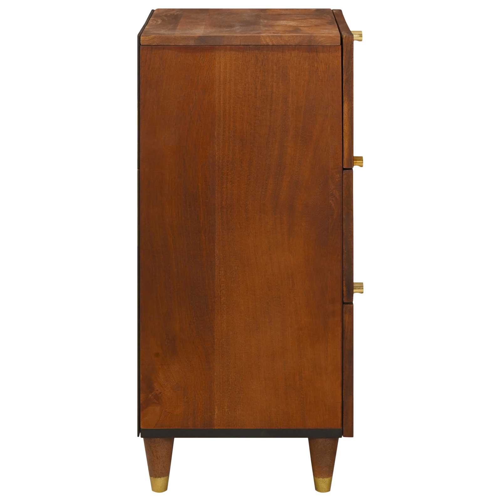 Sideboard Braun 40 X 33,5 X 75 Cm Massivholz Mango