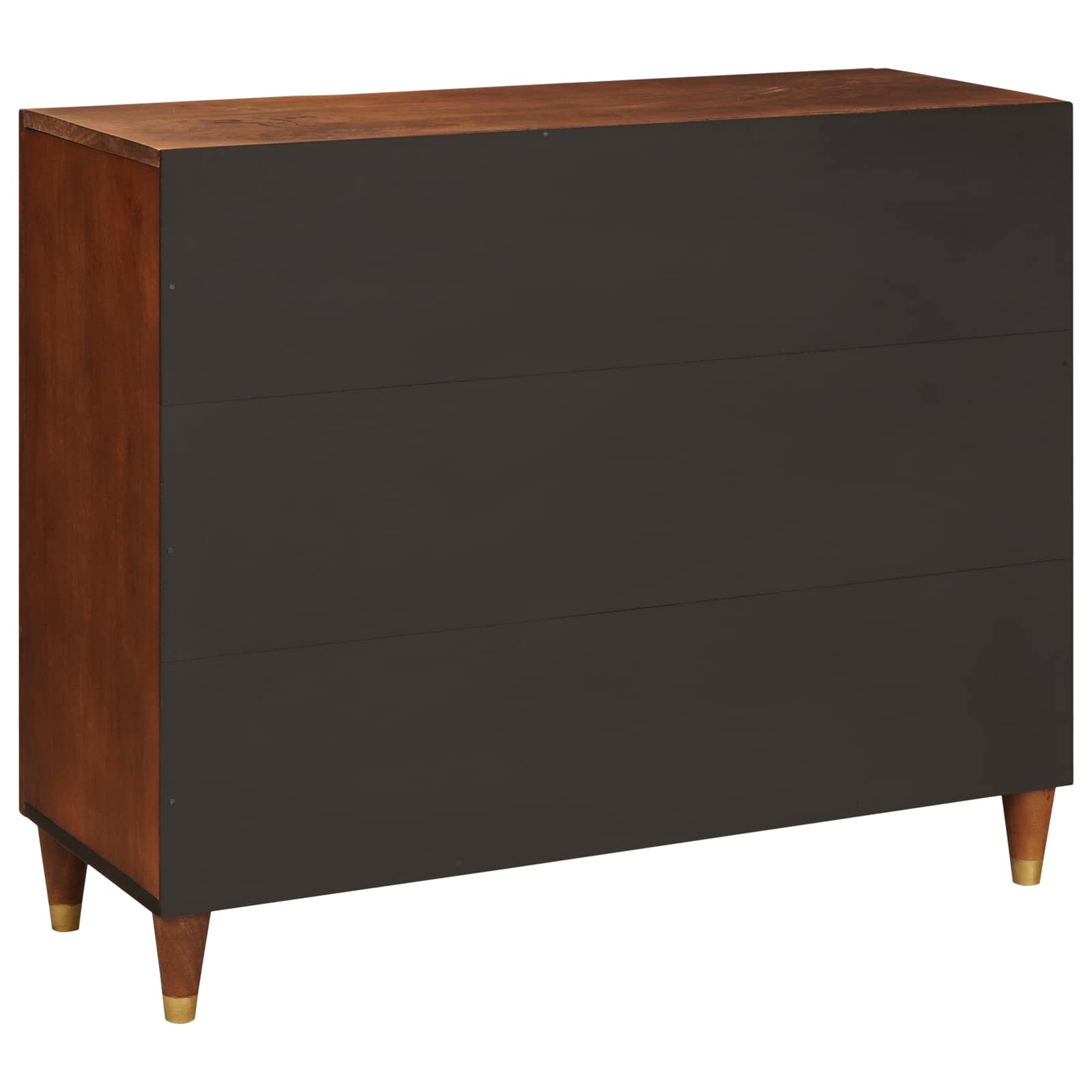 Sideboard Braun 90 X 33,5 X 75 Cm Massivholz Mango