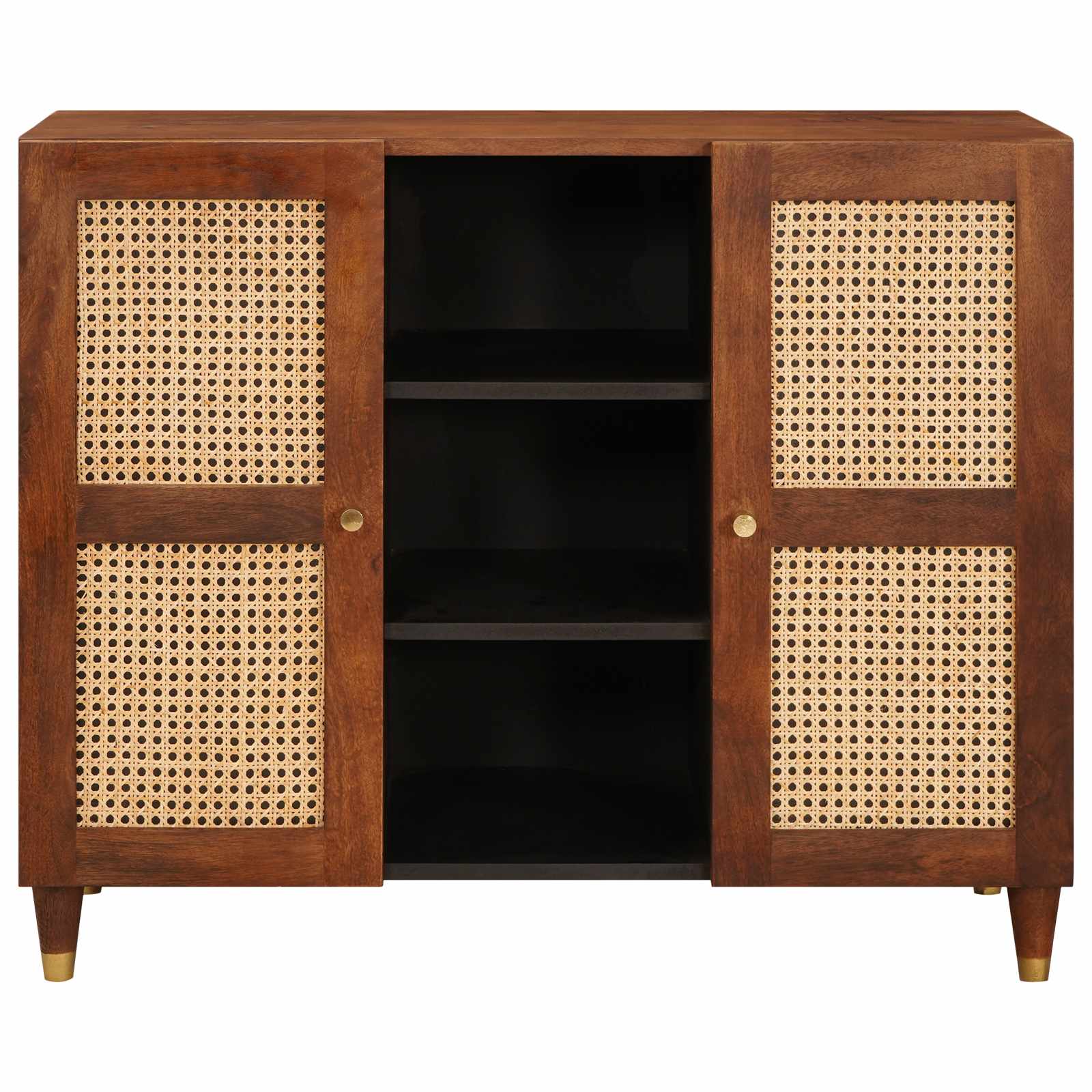 Sideboard Braun 90 X 33,5 X 75 Cm Massivholz Mango