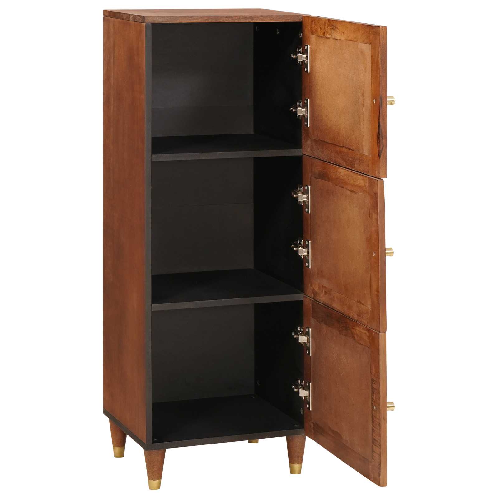 Hohes Brett Braun 40 X 33,5 X 110 Cm Massivholz Mango