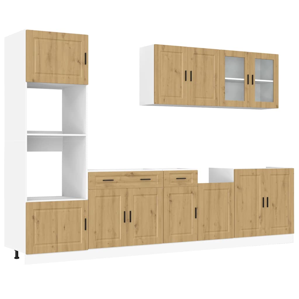 7-Tlg. Küchenschrank-Set Kalmar Artisan-Eiche Holzwerkstoff