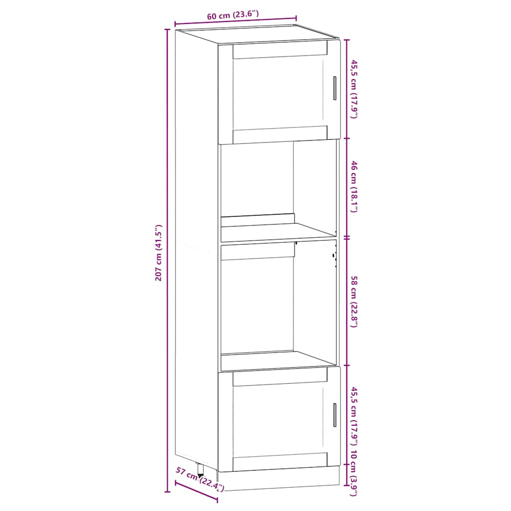 7-Tlg. Küchenschrank-Set Kalmar Artisan-Eiche Holzwerkstoff