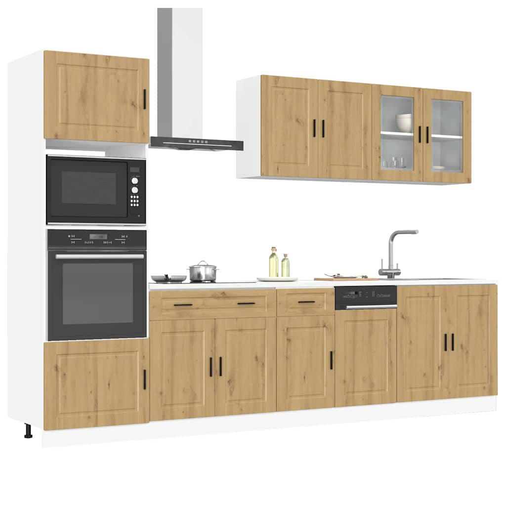 7-Tlg. Küchenschrank-Set Kalmar Artisan-Eiche Holzwerkstoff