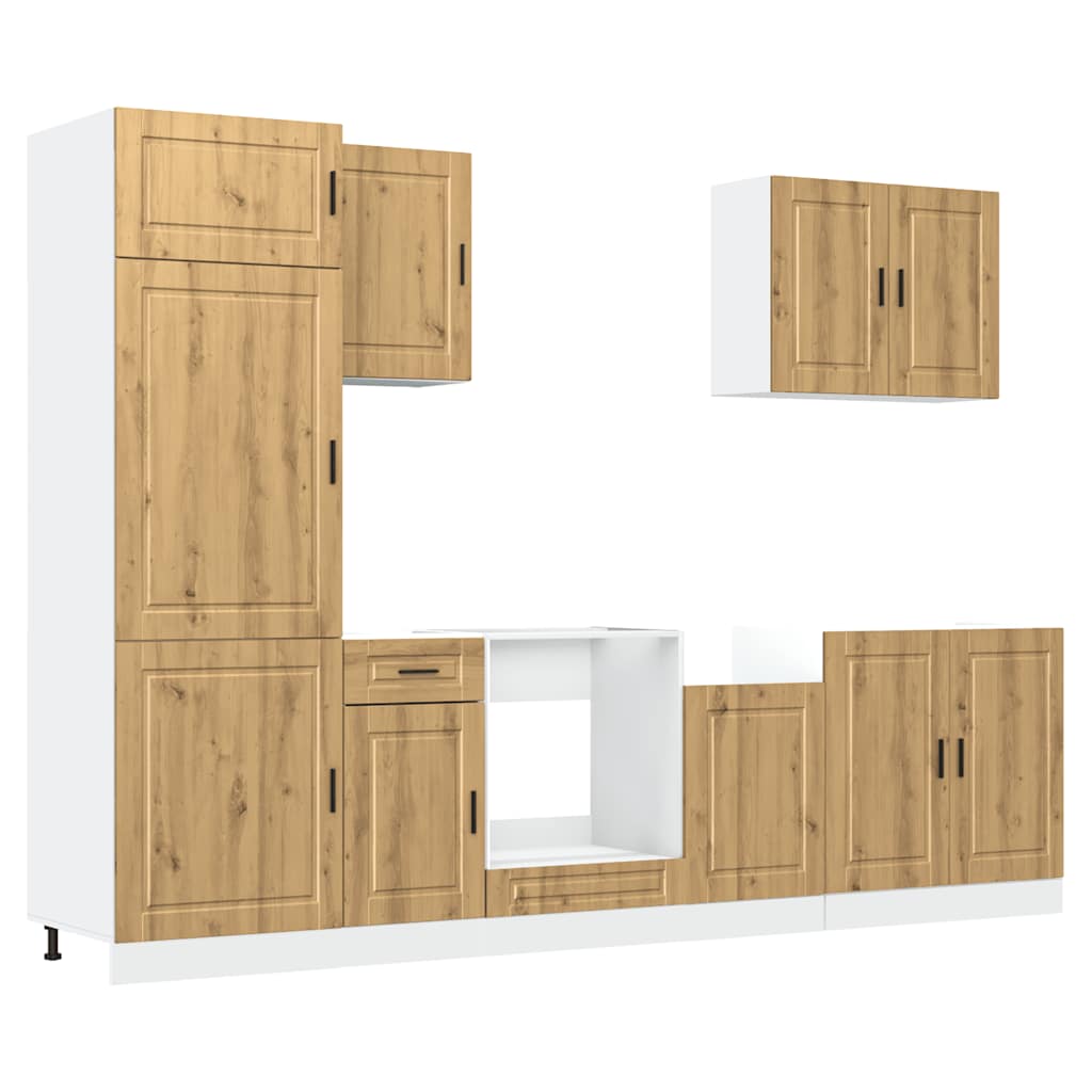 7-Tlg. Küchenschrank-Set Kalmar Artisan-Eiche Holzwerkstoff