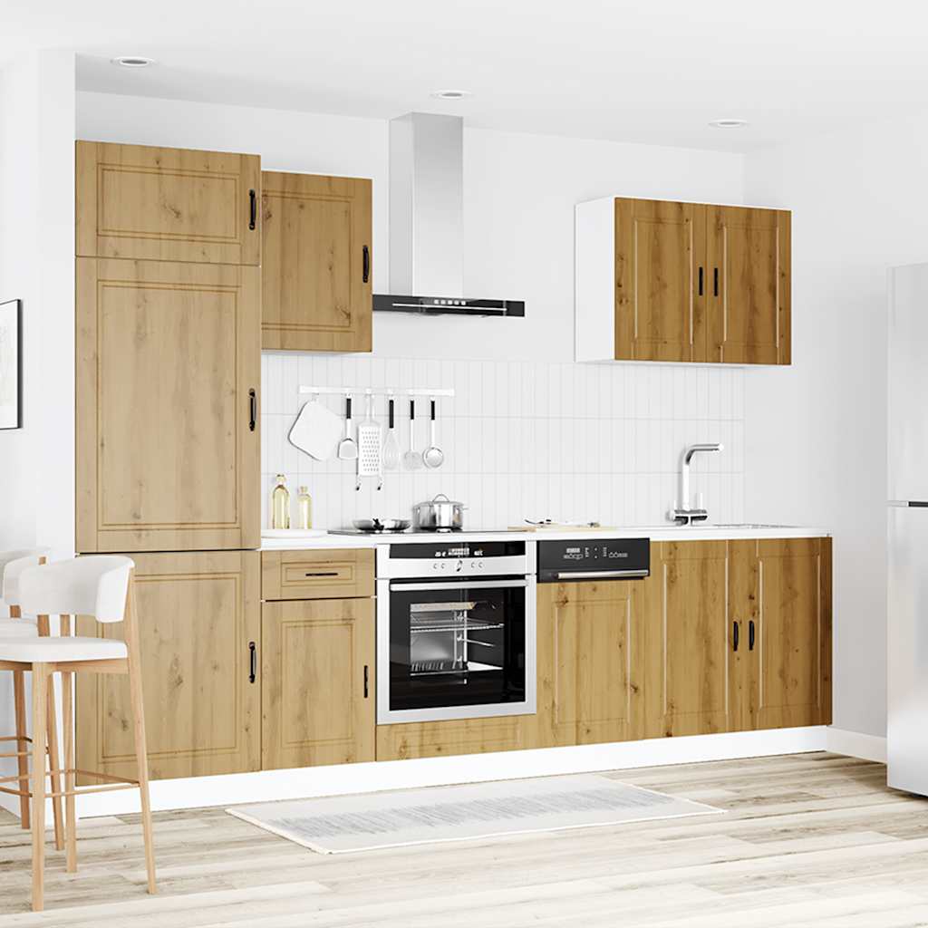 7-Tlg. Küchenschrank-Set Kalmar Artisan-Eiche Holzwerkstoff