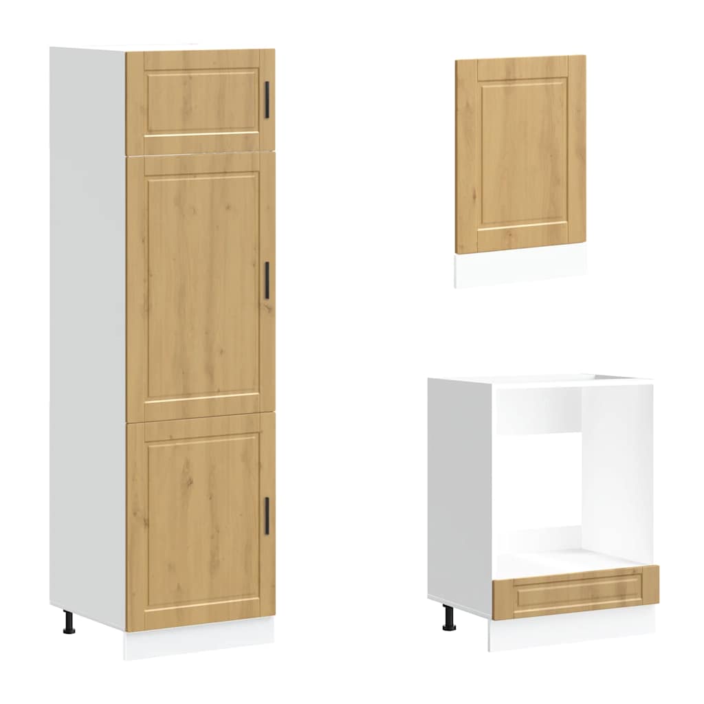 7-Tlg. Küchenschrank-Set Kalmar Artisan-Eiche Holzwerkstoff