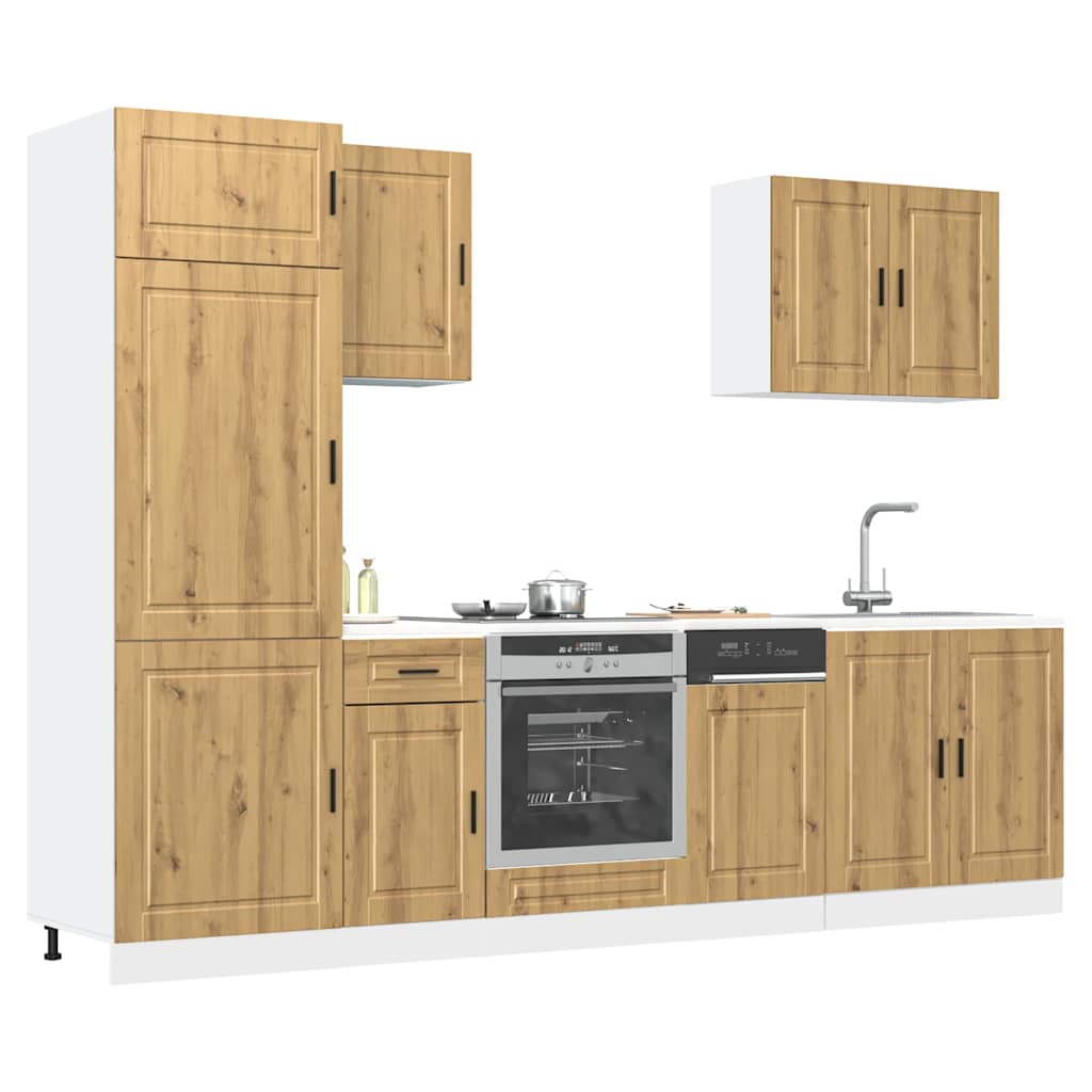 7-Tlg. Küchenschrank-Set Kalmar Artisan-Eiche Holzwerkstoff
