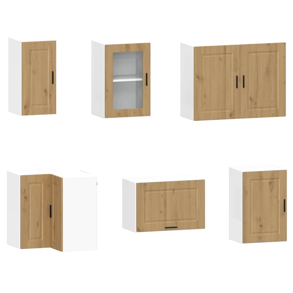 11-Tlg. Küchenschrank-Set Porto Artisan-Eiche Holzwerkstoff Altholz