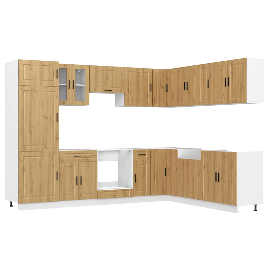 14-Tlg. Küchenschrank-Set Porto Holzwerkstoff