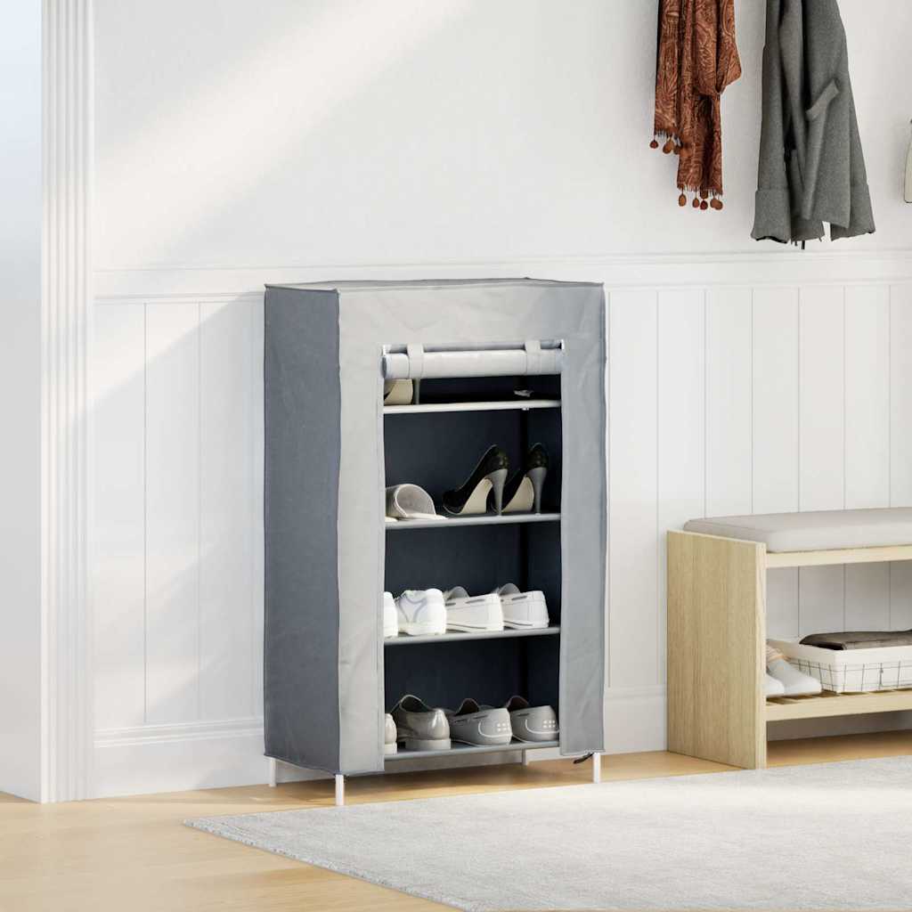 Schuhschrank Grau 60,5X30X97 Cm Vliesstoff