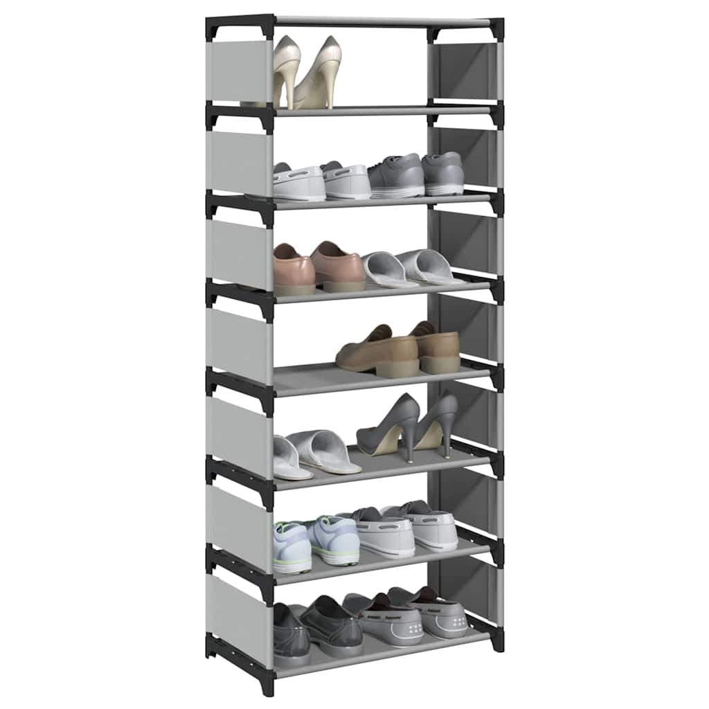 Schuhregal 10-Stöckig Grau 54X28X Vliesstoff