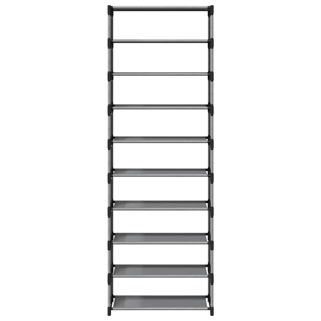 Schuhregal 10-Stöckig Grau 54X28X Vliesstoff