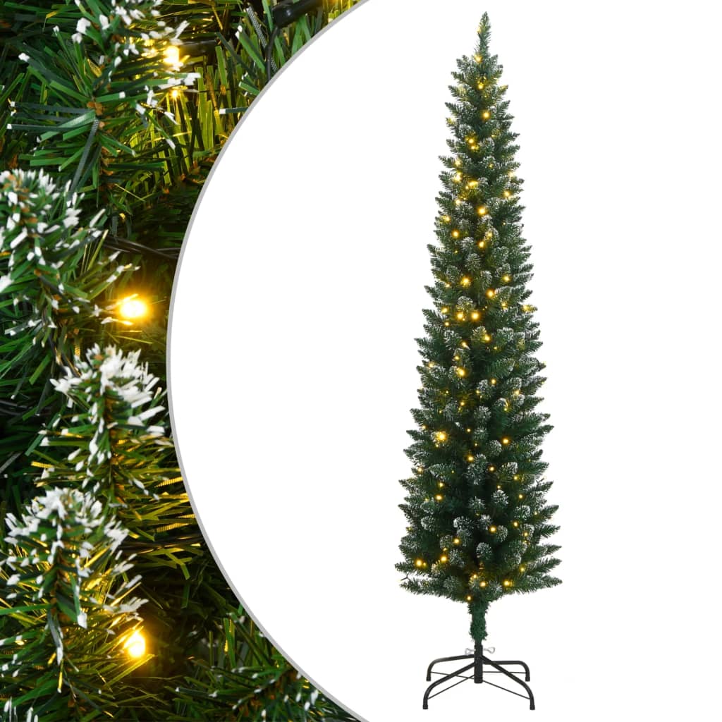 Künstlicher Weihnachtsbaum Mit Ständer Schlank Grün Pvc Grün